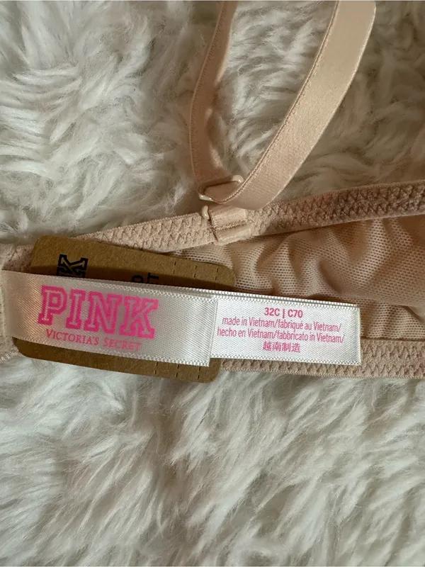 PINK Victoria's Secret Super Push Up Bra in Beige Size 32C - Image 3