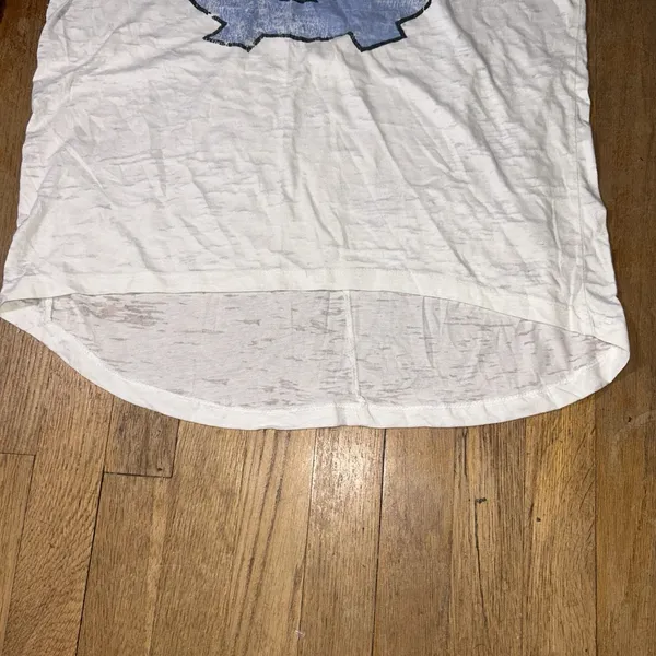 Three Square UNC Tar Heels Women XL Raglan Burnout T-Shirt Navy White Distressed - Image 4