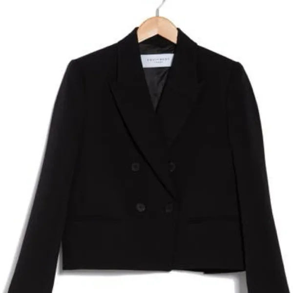 Equipment Femme Ori Black Double-Breasted Jacket - Image 4