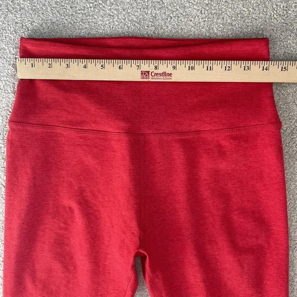 Beyond Yoga Athletic Leggings Made in USA Red 24" Inseam Ankle Women's Size XL - Image 7