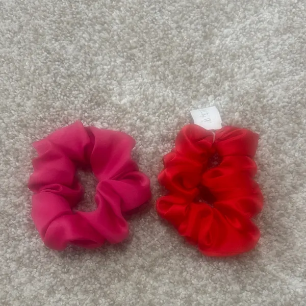 J. Crew Set of 2 Pink and Red Scrunchies - Image 2