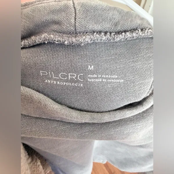 Anthropologie Gray Cozy Crewneck Sweatshirt Women’s M Relaxed Fit Soft Pullover - Image 5