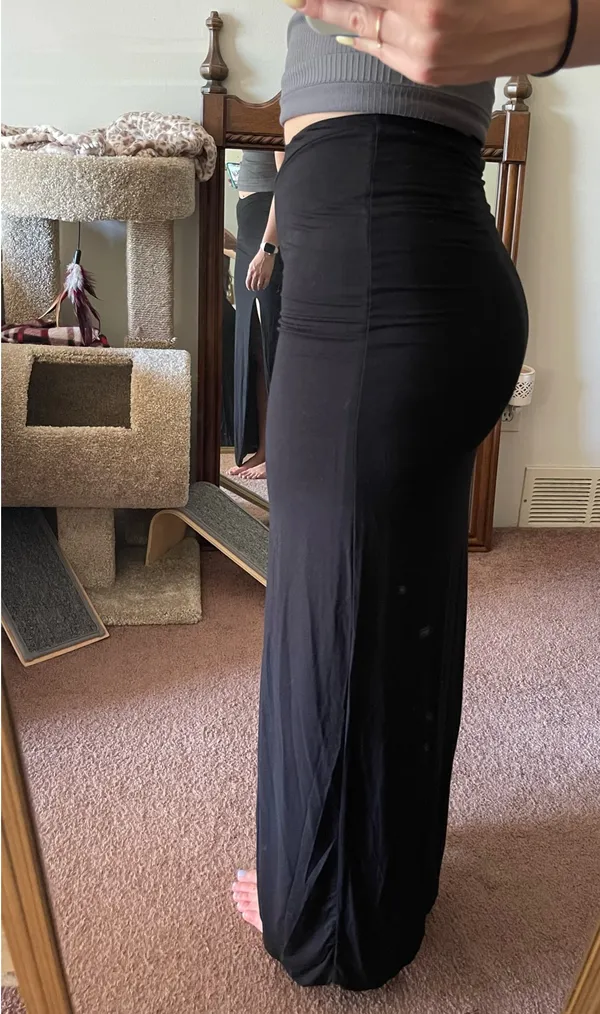 Klassy Network Skirt Black Maxi - Image 3