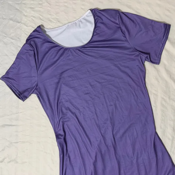 Purple Long Floor Length Dress Coverup Loungewear Size XL #260388 - Image 2