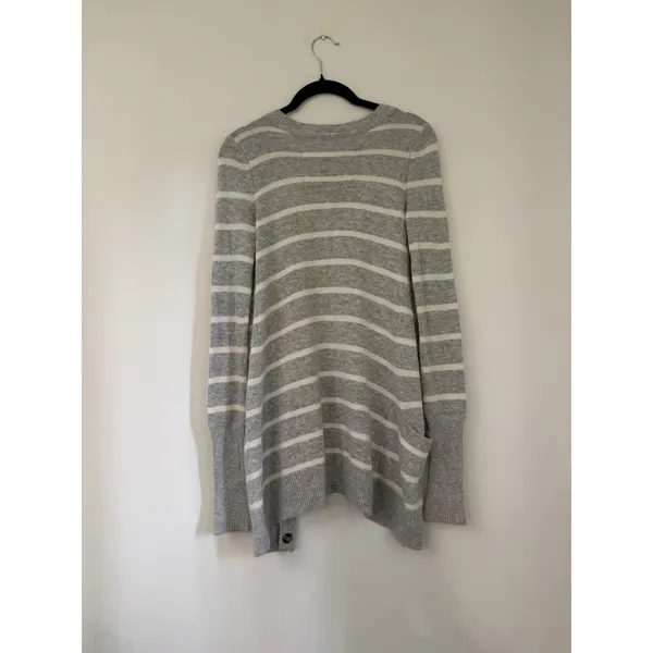 Abercrombie & Fitch Striped Cardigan Sweater V Neck Vintage Y2K SZ XS - Image 3