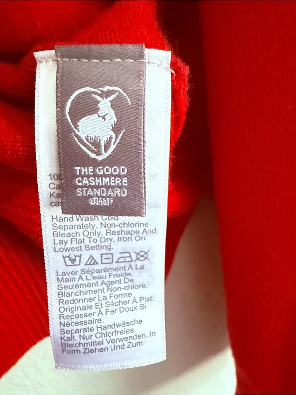 J.Crew Cashmere Sweater Lady Jacket in Cardinal Red Navy Contrast Trim 2X - Image 7