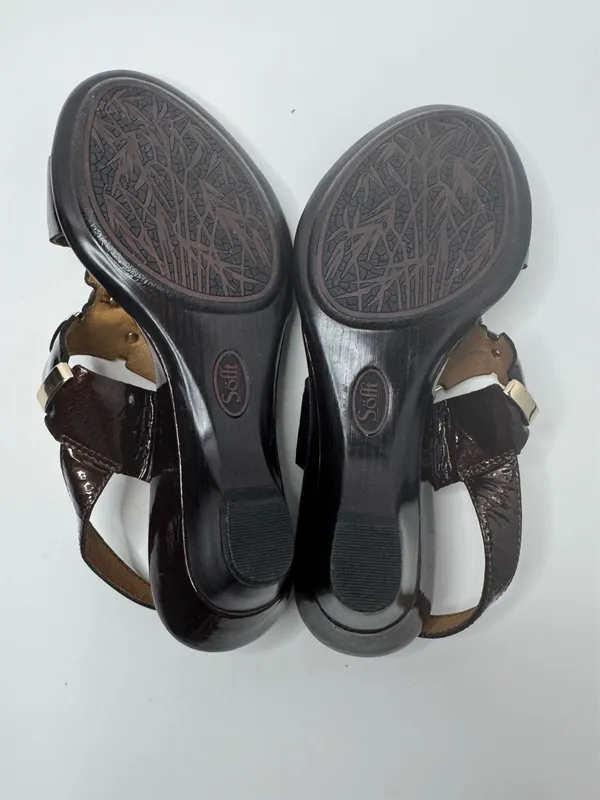 Sofft Alina Brown Patent Leather Sandals Size 6M - Image 8