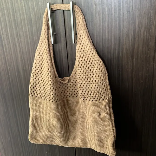 Paris Milano Knit Bag Tan - Image 4