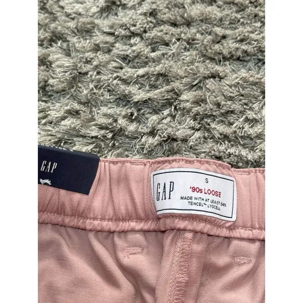GAP 90s Loose Women’s High Rise Wide Leg Trousers Pink Size S Coastal Boho NWT - Image 5