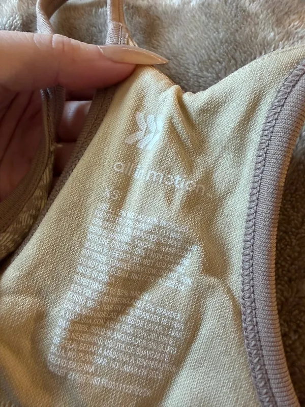 All in Motion Houndstooth Sports Bra - Tan - Image 3