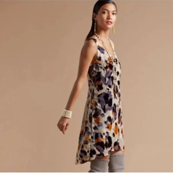 Cabi EUC Women's Radiant Beauty Sleeveless Burnout Velvet Mini Dress M - Image 3