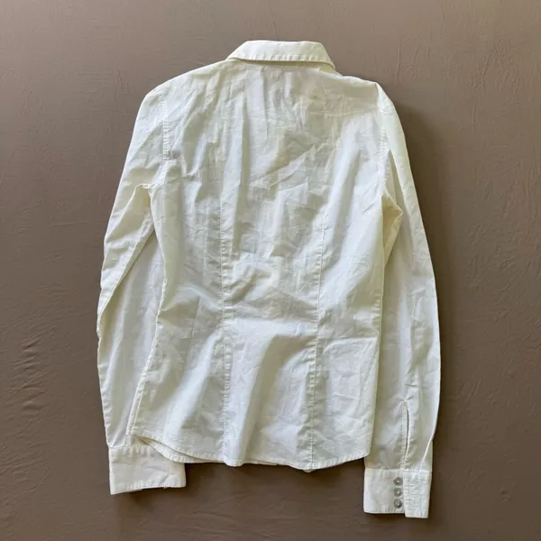 Y2K Era H&M Bib Collar Fitted Button Up Shirt - Image 2
