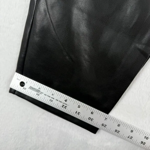 Avec Les Filles Black Faux Leather Paperbag Waist Pants Women's Size S‎ - Image 5