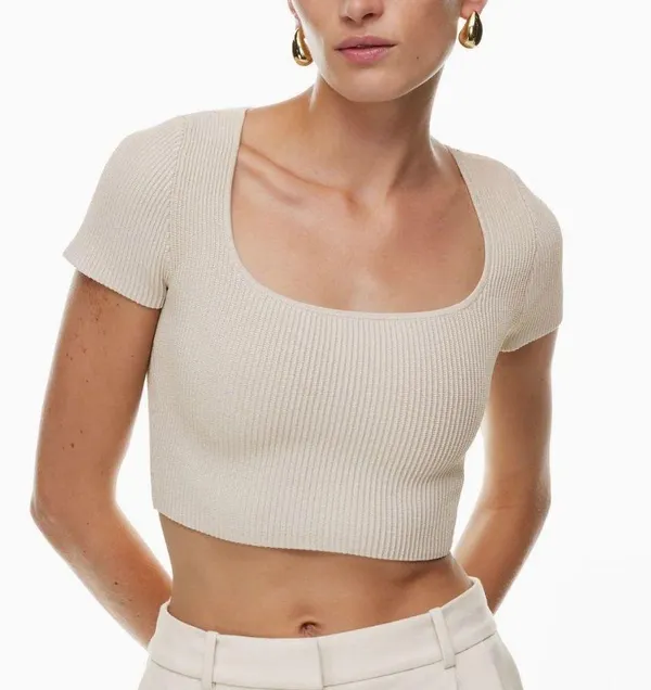 Aritzia Sculpt Knit Squareneck Top - Image 3