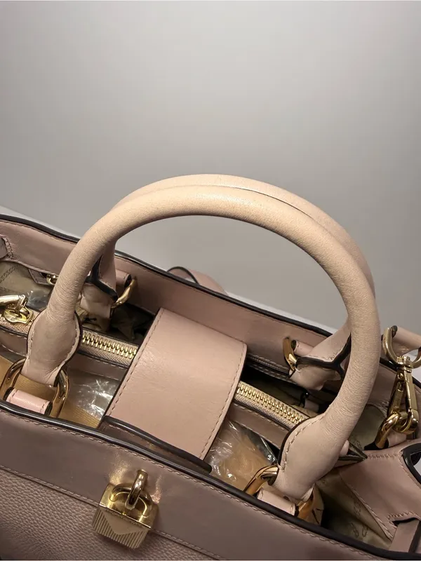 Michael Kors Blush Pink Leather 2-Way Satchel Crossbody Bag AV-1807 - Image 11