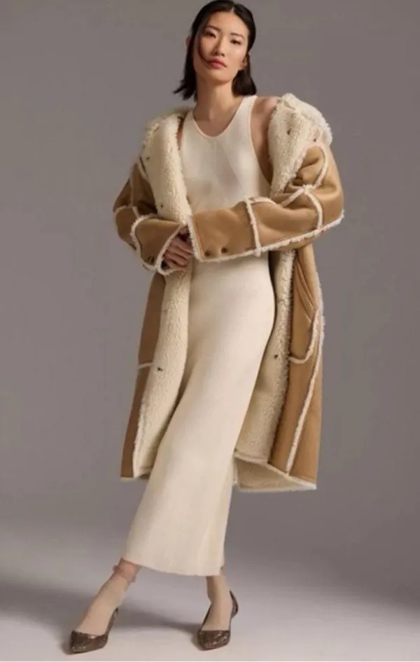 Pilcro Sherpa reversible coat Anthropologie - Image 6