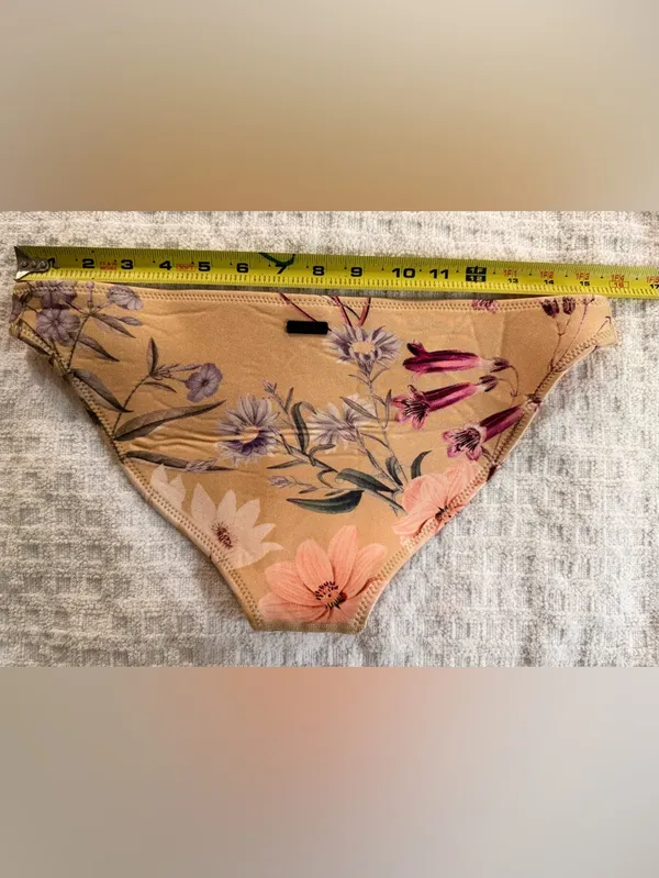 TRIANGL Neoprene Yellow Floral Bikini Bottoms, sz. Large - Image 4