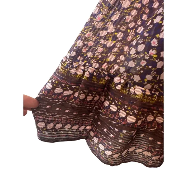 Ulla‎ Johnson Nyssa Silk Mini Dress Cocoa Burgundy Floral Size 4 - Image 9