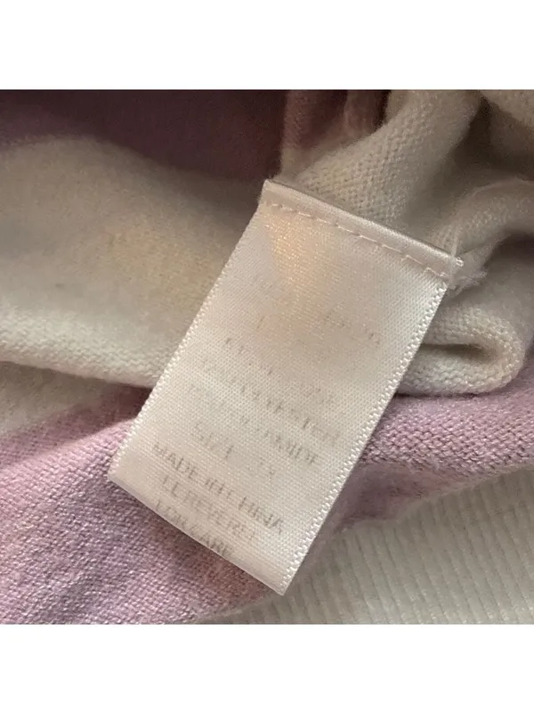 White Birch V Neck Striped Sweater White Lilac Purple 3X - Image 8