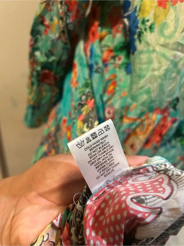 Vibrant Floral Tiered Maxi Dress in Teal and Coral - Image 14