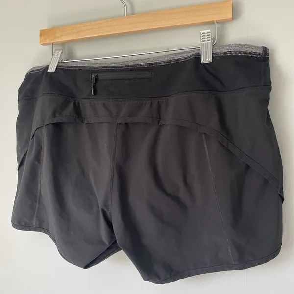 Lululemon Low Rise Athletic Shorts Athleisure Performance Black Women's Size 12 - Image 4
