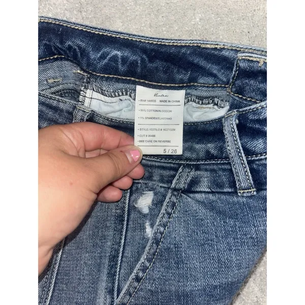 Kancan‎ Jeans Women's 5 / 26 Blue Skinny Frayed Hem Distressed - Image 4
