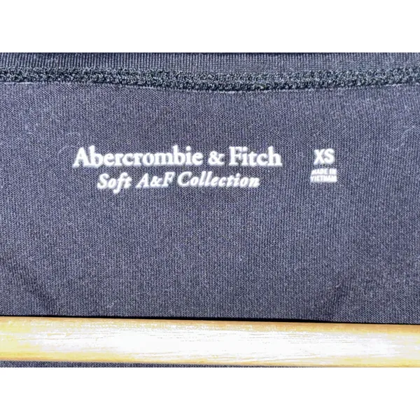 NEW Abercrombie & Fitch Black Nylon Sweetheart Cap Sleeve Bodysuit Top Size XS - Image 5