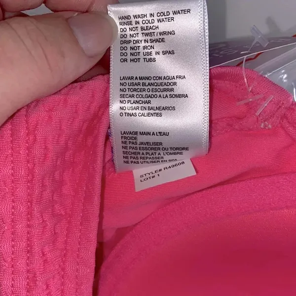 NWT 32C Coco Rave Bae pink push up detachable strap lightly‎ padded bikini - Image 5