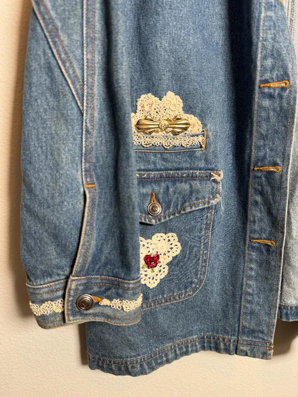 Vintage Granola Women's Denim Hunter Jacket - Image 2