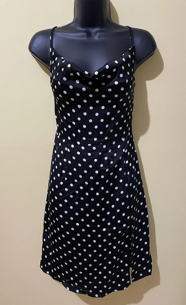 Black polka dot Cami dress New Size XS - Image 5
