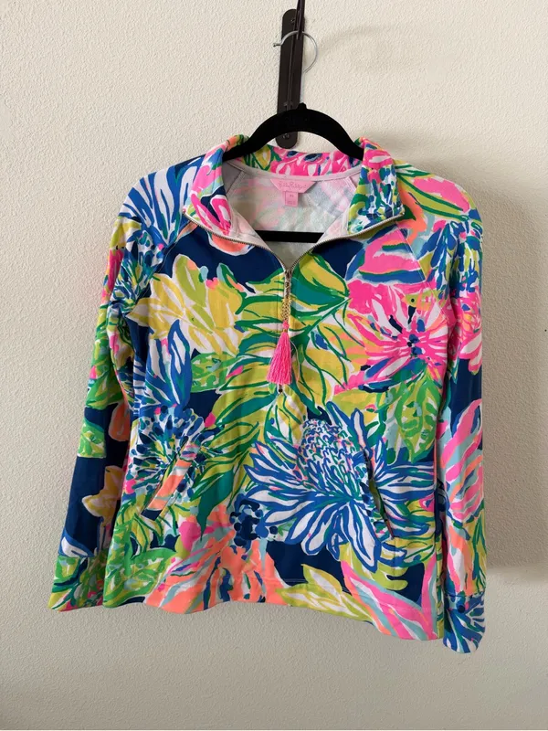 Lilly Pulitzer Skipper Popover Quarter Zip in Rare Print - Image 2