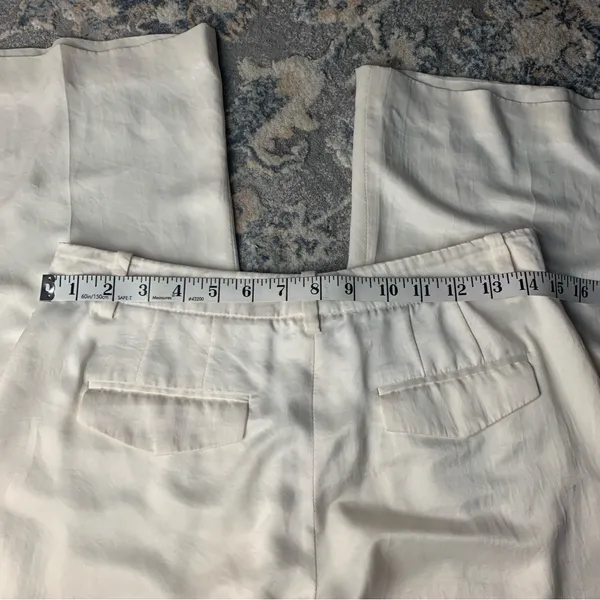 Theory Cream Wide-Leg Pants - Image 9