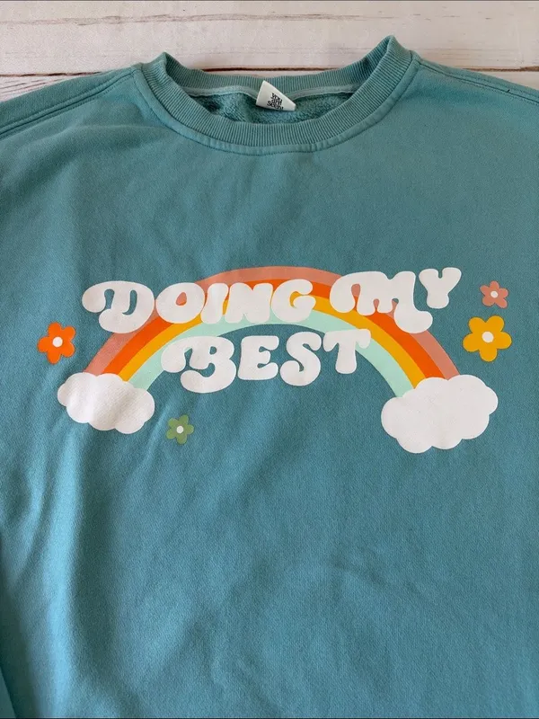 See The Way I See - Doing My Best Teal Crewneck Sweatshirt - Image 2