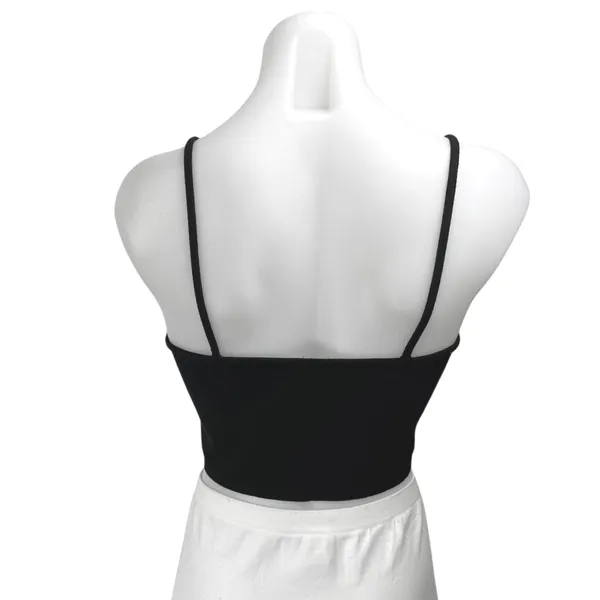 Aritzia Sunday Best Women's Black Sleeveless Cami Camisole Crop Tank Top Size L - Image 2
