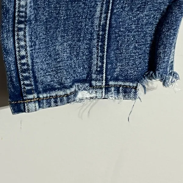 Abercrombie & Fitch Jeans Women 00 24 Blue A&F‎ Mom Jean High Waist Belted Fray - Image 2