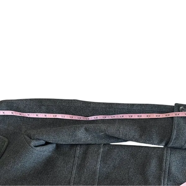 Burberry London Wool Cashmere Coat Gray Long Wrap Collar Back Belt UK 6 US 4 - Image 14