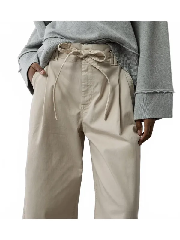 AE Stretch Paperbag Wide-Leg Crop Pant American Eagle Latte Beige NWT 6R - Image 3