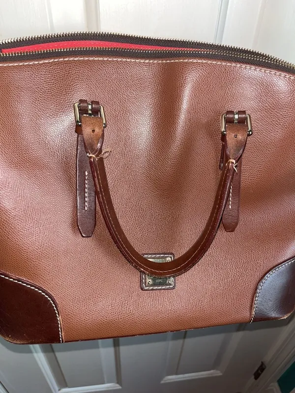 Dooney & Bourke Pebble Grain Leather Satchel with Crossbody Strap - Image 3