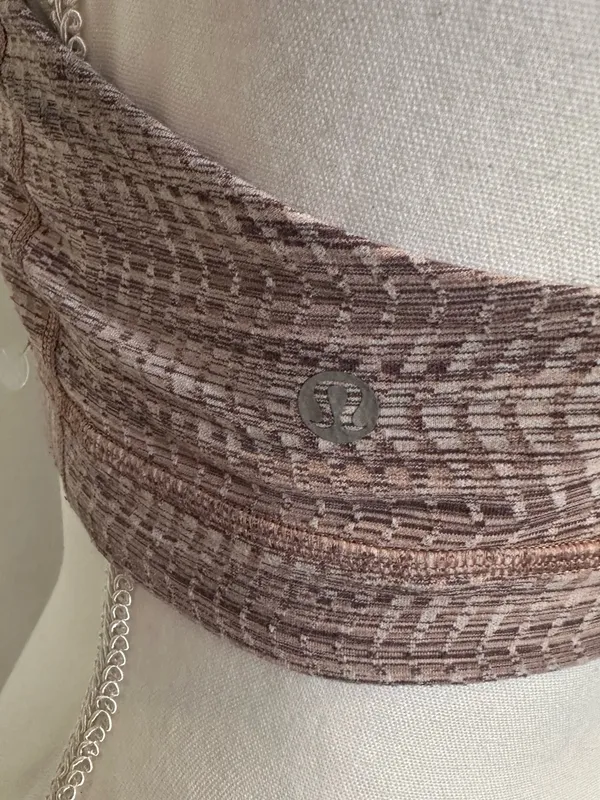 lululemon athletica Pink Mauve Patterned Strappy Sports Bra - Image 4