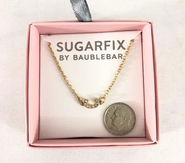 Sugarfix Womens Necklace C Initial Rhinestones - Image 2