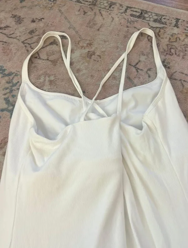 Halara Ruffle Hem White Athletic Dress - Image 4