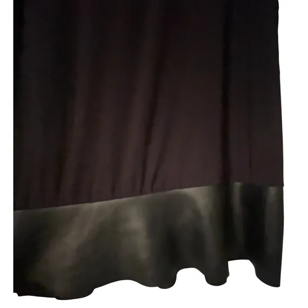 Annalee + Hope Black Faux Leather Trim Shift‎ Dress 3/4 Sleeve Large Made in USA - Image 6
