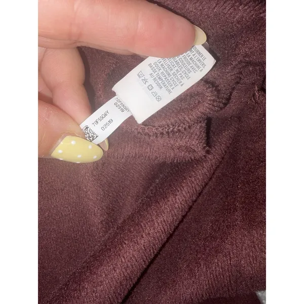 Aerie Women Sweatshirt L Burgundy Oversized Crewneck Fleece Pullover Cozy Loung - Image 5