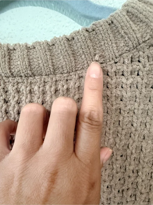 PINK ROSE Taupe Waffle-Knit Crew Sweater - Image 8