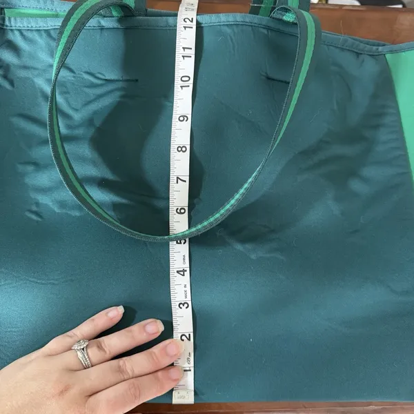 SummerSalt Two Tone Green Neoprene Beach Tote Bag Double Handle Yoga Gym Workout - Image 8