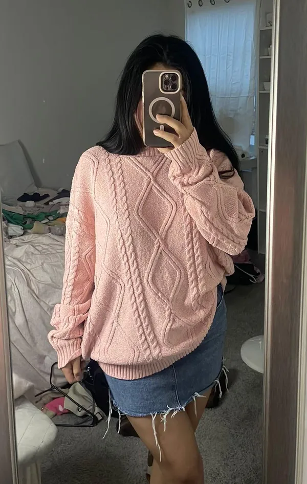 Boutique Knit Sweater Pink Size L - Image 2