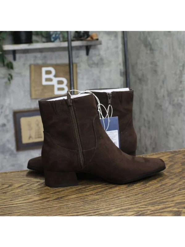 Universal Thread Block Heel Ankle Boots with Memory Foam Insole Brown 6.5W - Image 6