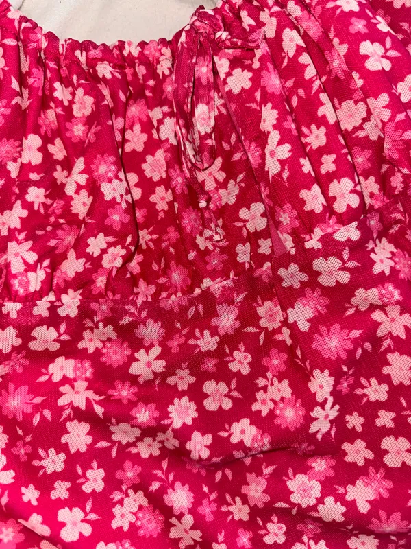 Pink Floral Sun Dress - Image 3