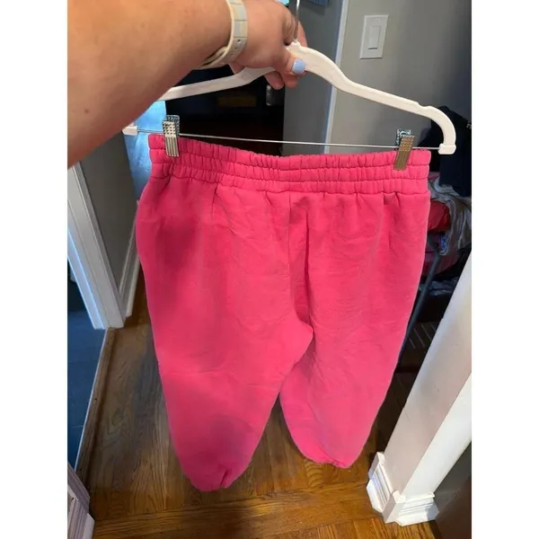 Comfrt sweatpants with an elastic waistband hot pink large - Image 4