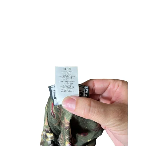 Vintage Tickets 90s Green Floral Print Wrap Dress‎ Size 5/6 - Image 10